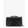 Loulou leather shoulder bag with metal Cassandre logo
