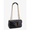 Loulou leather shoulder bag with metal Cassandre logo