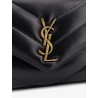 Loulou leather shoulder bag with metal Cassandre logo