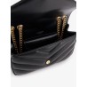 Loulou leather shoulder bag with metal Cassandre logo