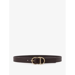 Leather belt with CD buckle