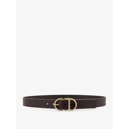 Leather belt with CD buckle