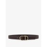 Leather belt with CD buckle