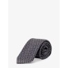 Crema silk tie with Intreccio print