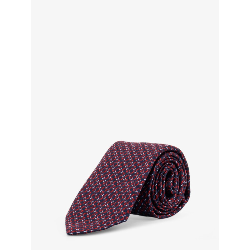 Crema silk tie with Intreccio print