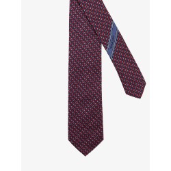 Crema silk tie with Intreccio print