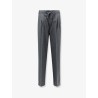Virgin wool trousers with adjustable drawstring