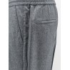 Virgin wool trousers with adjustable drawstring