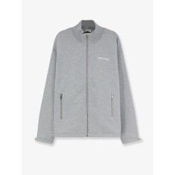 Oversize cotton sweatshirt with zip closure