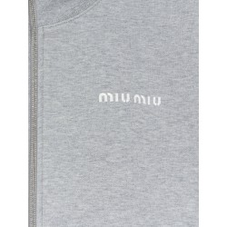 Oversize cotton sweatshirt with zip closure