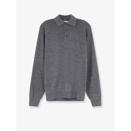 Cashmere and silk polo shirt
