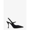 Leather and suede pumps