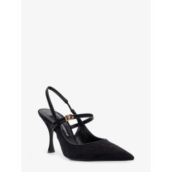 Leather and suede pumps