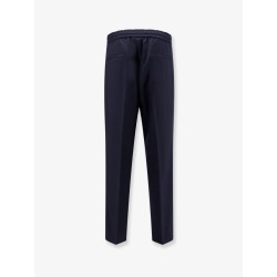 Virgin wool trousers with adjustable drawstring