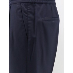 Virgin wool trousers with adjustable drawstring