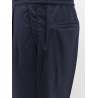 Virgin wool trousers with adjustable drawstring