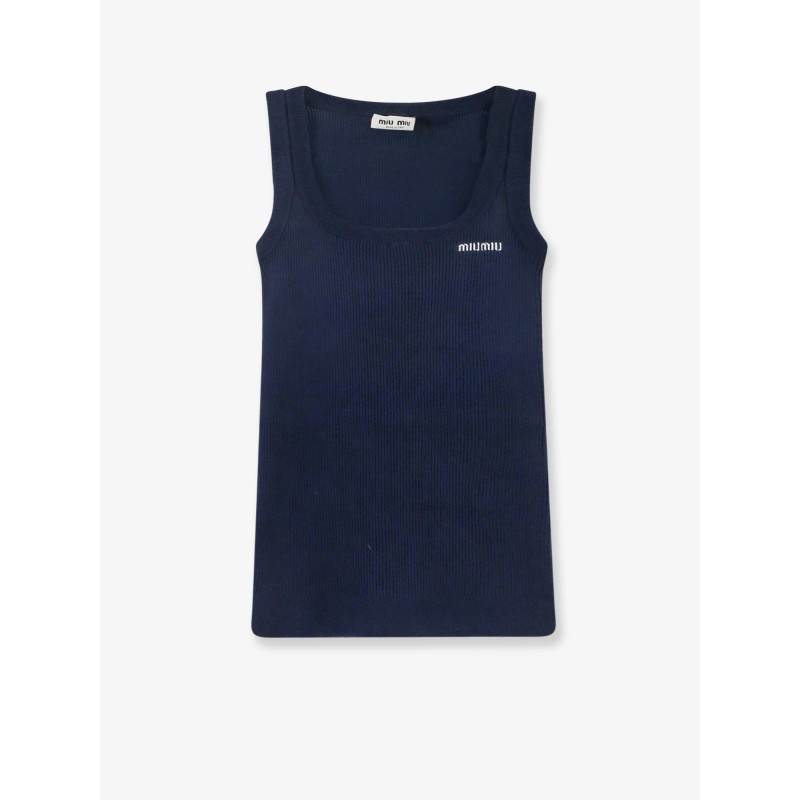 Ribbed cotton tank top