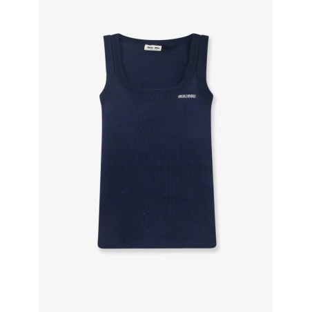 Ribbed cotton tank top