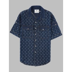 CAMICIA IN DENIM CON STAMPA ALL OVER