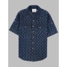 CAMICIA IN DENIM CON STAMPA ALL OVER