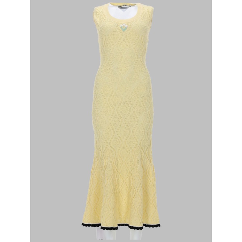 ABITO MIDI IN MAGLIA TRAFORATA