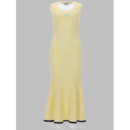 ABITO MIDI IN MAGLIA TRAFORATA