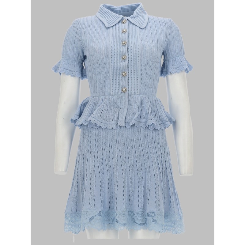 MINI ABITO IN MAGLIA TRAFORATA