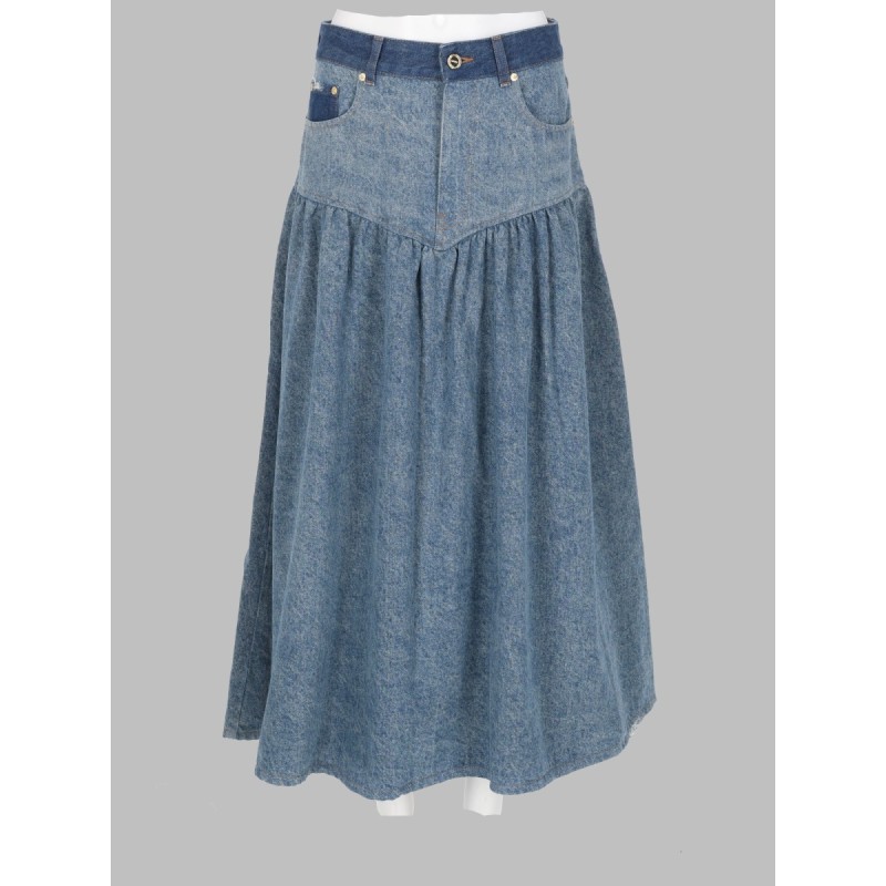 GONNA IN DENIM PATCHWORK