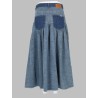 GONNA IN DENIM PATCHWORK