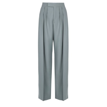 PANTALONE A SIGARETTA SARTORIALE IN GABARDINE DI LANA