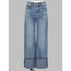 JEANS A GAMBA DRITTA CON RISVOLTO A CONTRASTO