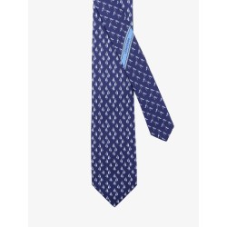 Catamarano silk tie with Nautica print