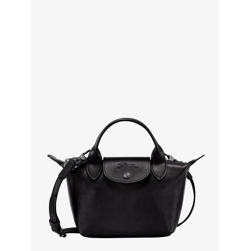 Le Pliage Xtra XS leather crossbody bag with engraved logo