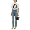 DENIM PANTS WITH JACQUARD EDGES