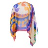 ASYMMETRICAL PAISLEY PRINT PONCHO