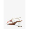 Leather sandals with sea coral details