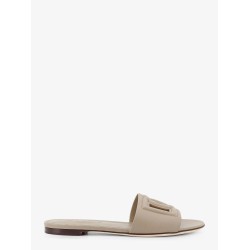 Leather sandals with DG Millennials logo