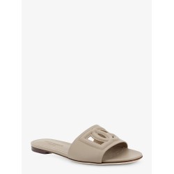 Leather sandals with DG Millennials logo