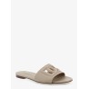 Leather sandals with DG Millennials logo