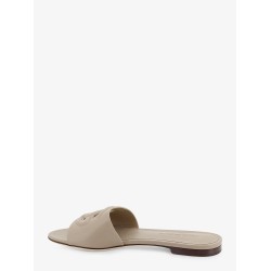 Leather sandals with DG Millennials logo