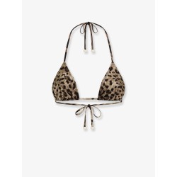 Bikini Top with animal print