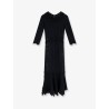 Crochet fabric long dress