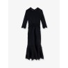Crochet fabric long dress