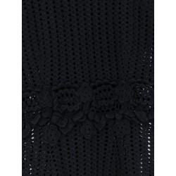 Crochet fabric long dress