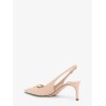 Leather pumps with metal DG logo