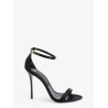 Satin sandals with metal DG logo