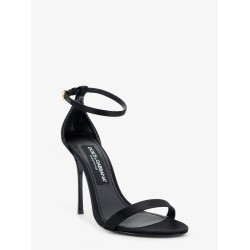 Satin sandals with metal DG logo