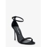 Satin sandals with metal DG logo