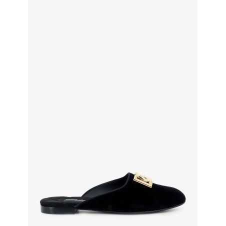 Velvet sabot with metal DG logo