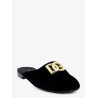 Velvet sabot with metal DG logo